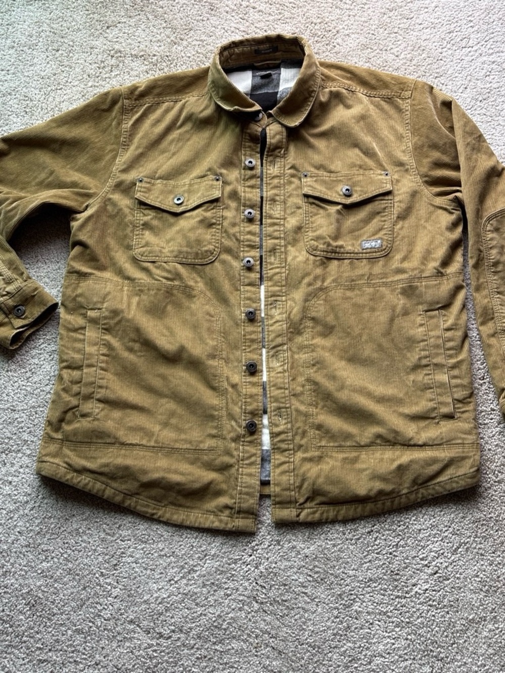 Eddie Bauer Men's brown Corduroy Shirt Jacket